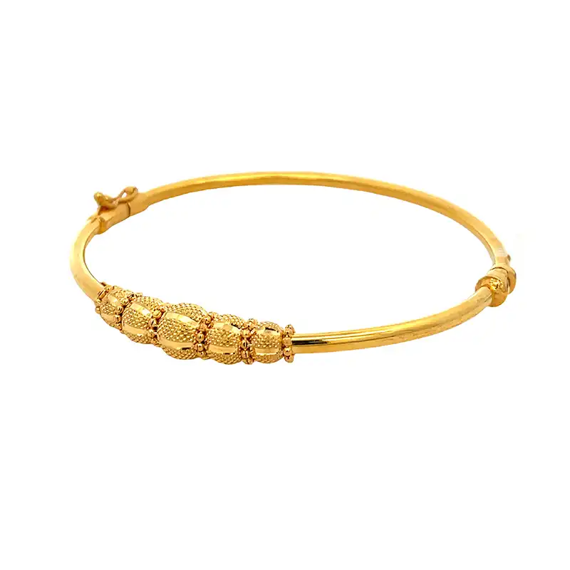 22K Gold Fashion Bangle - Free size